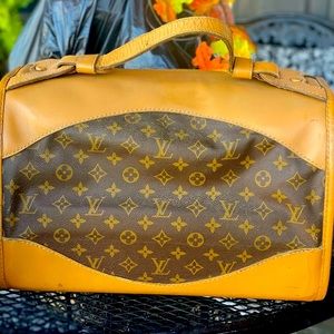 Vintage LOUIS VUITTON Monogram Sac Chien Pet Carrier made in FRANCE. Gently used